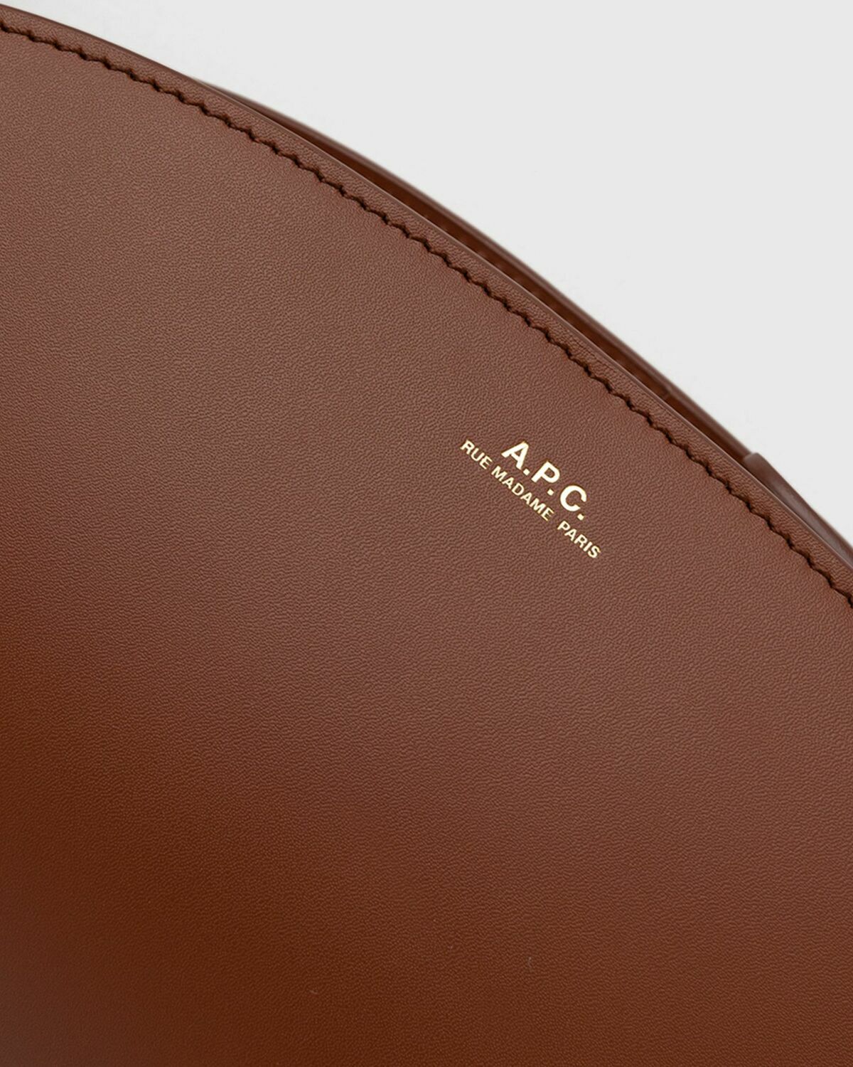 A.P.C. DEMI-LUNE SHOULDER HANDBAG Brown Women