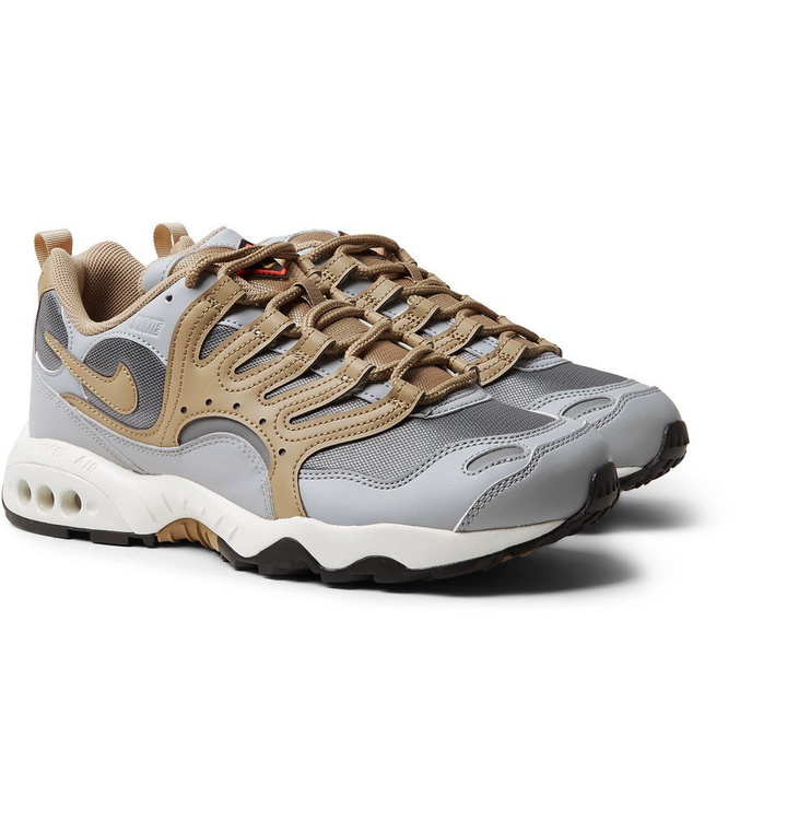 Photo: Nike - Air Terra Humara '18 Faux Leather and Mesh Sneakers - Men - Gray