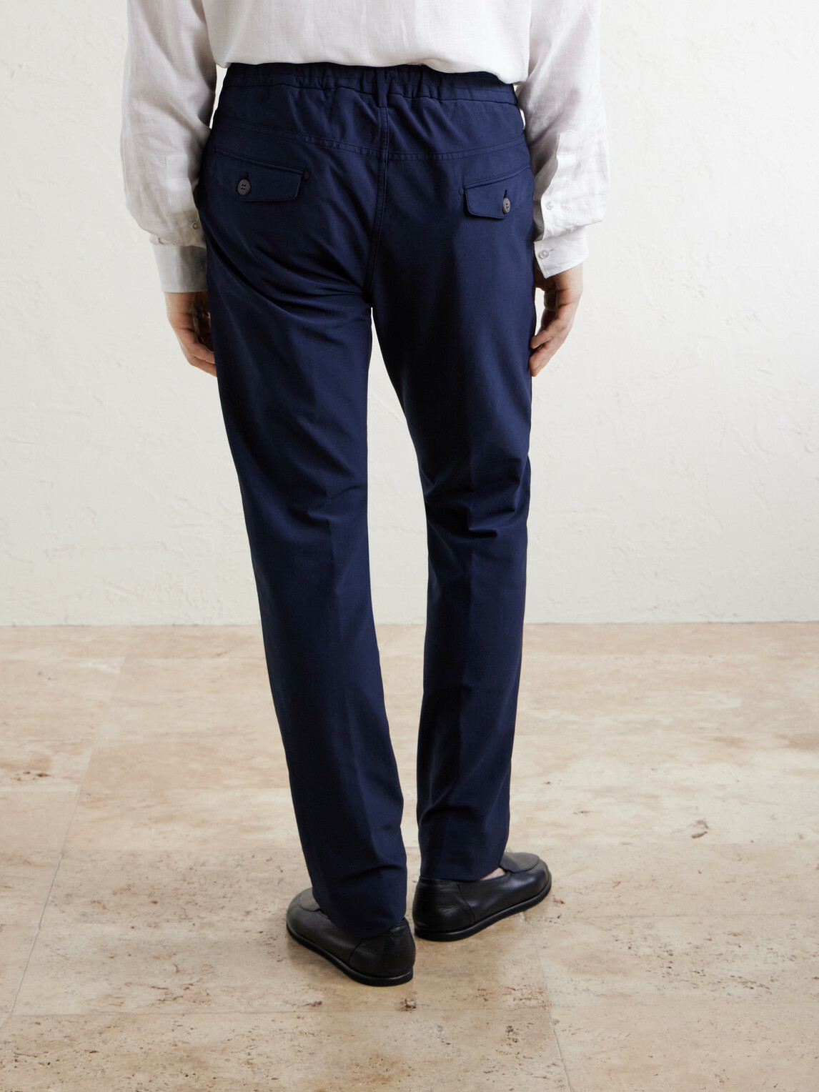 Eleventy - Straight-Leg Cotton-Blend Trousers - Blue