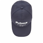 Alexander McQueen Men's Tonal Logo Cap in Navy/Pink