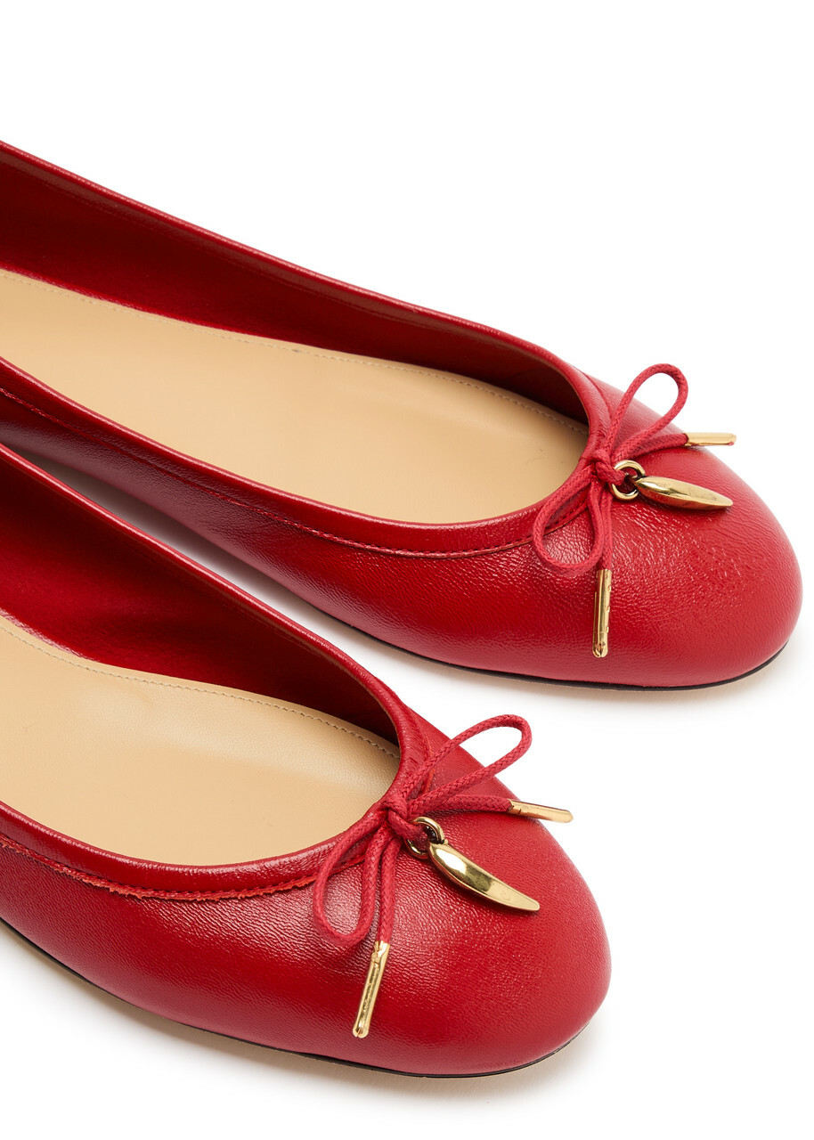Chloe Iris Leather Ballet Flats Red Chloe