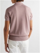 TOM FORD - Silk and Cotton-Blend Piquè Polo Shirt - Pink