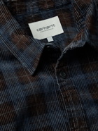 Carhartt WIP - Flint Checked Cotton-Corduroy Shirt - Blue