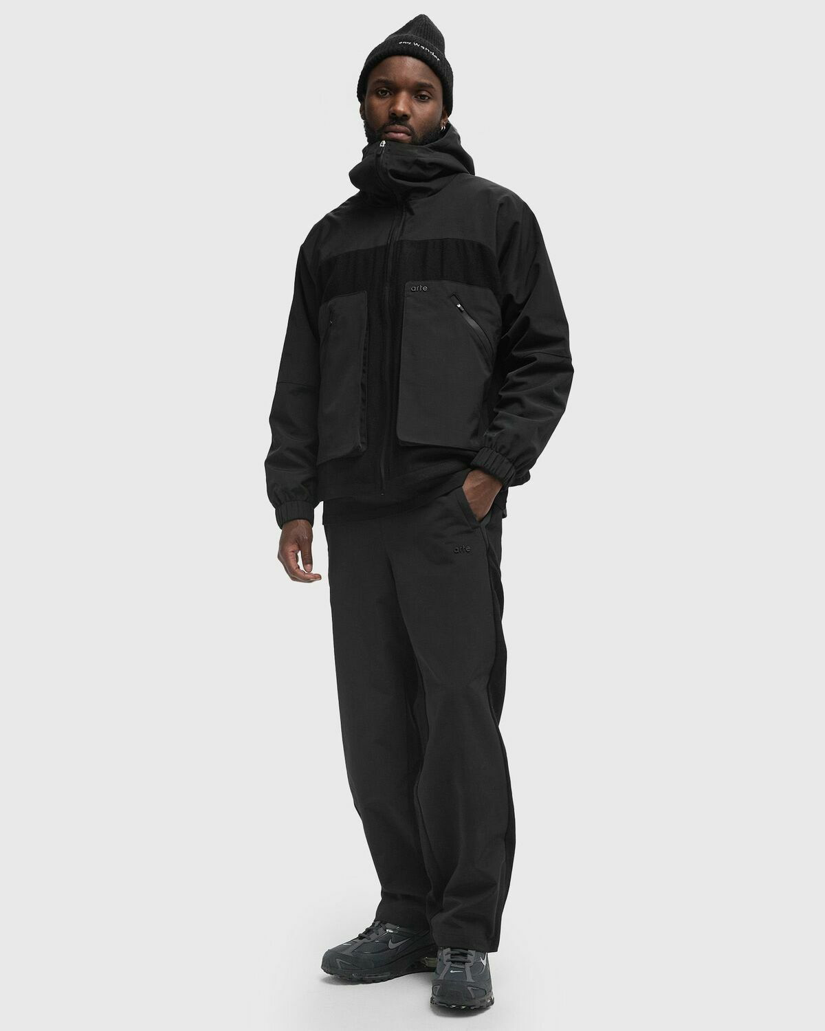 Arte Antwerp Technical Jacket Black Mens Fleece Jacket Arte Antwerp