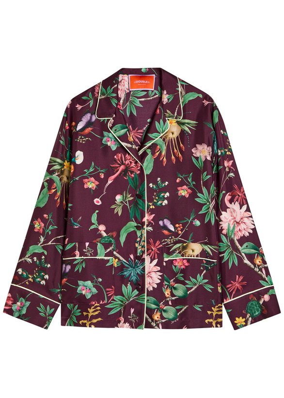 Photo: LA Double J Zooflora Printed Silk-twill Shirt Multicoloured