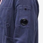 C.P. Company Men's Lens Button Down Shirt in Medieval Blue
