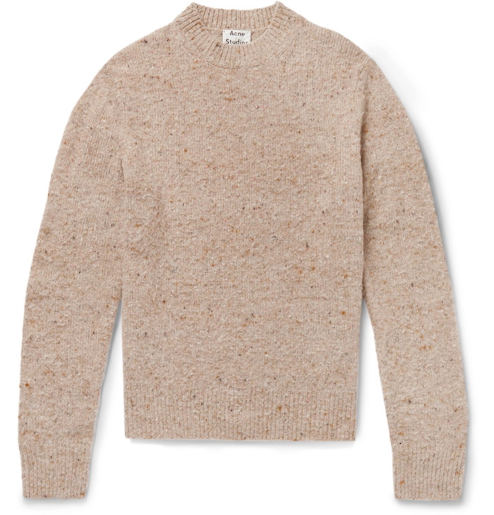 Photo: Acne Studios - Peele Donegal Wool-Blend Sweater - Brown