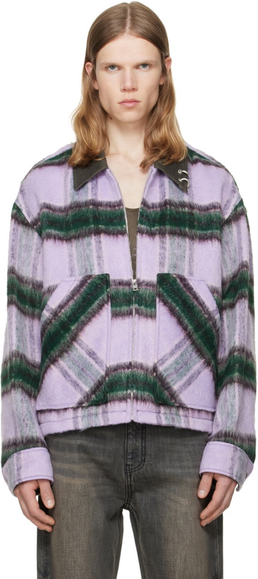 Photo: We11done Purple Check Pattern Jacket