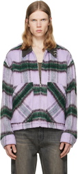 We11done Purple Check Pattern Jacket