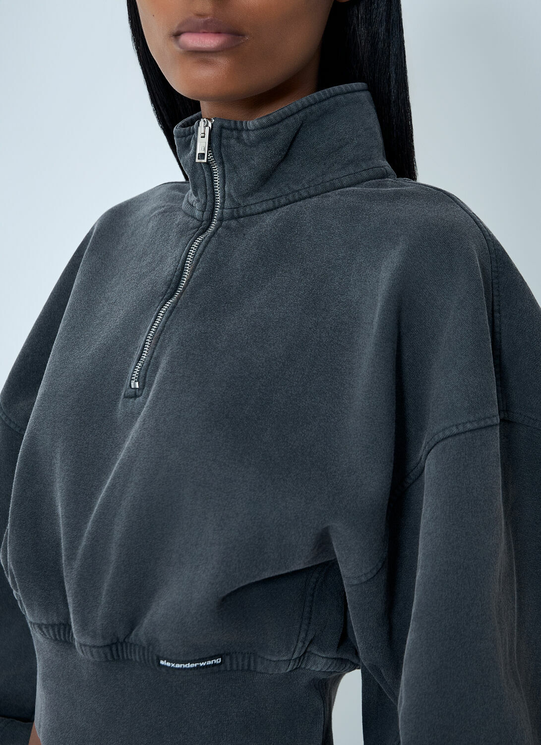 Alexander Wang Logo Motif Zip-Up Sweateshirt