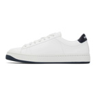 Kenzo White and Navy Sport Logo Sneakers