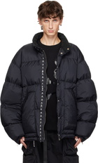 mastermind JAPAN Black Printed Logo Down Jacket