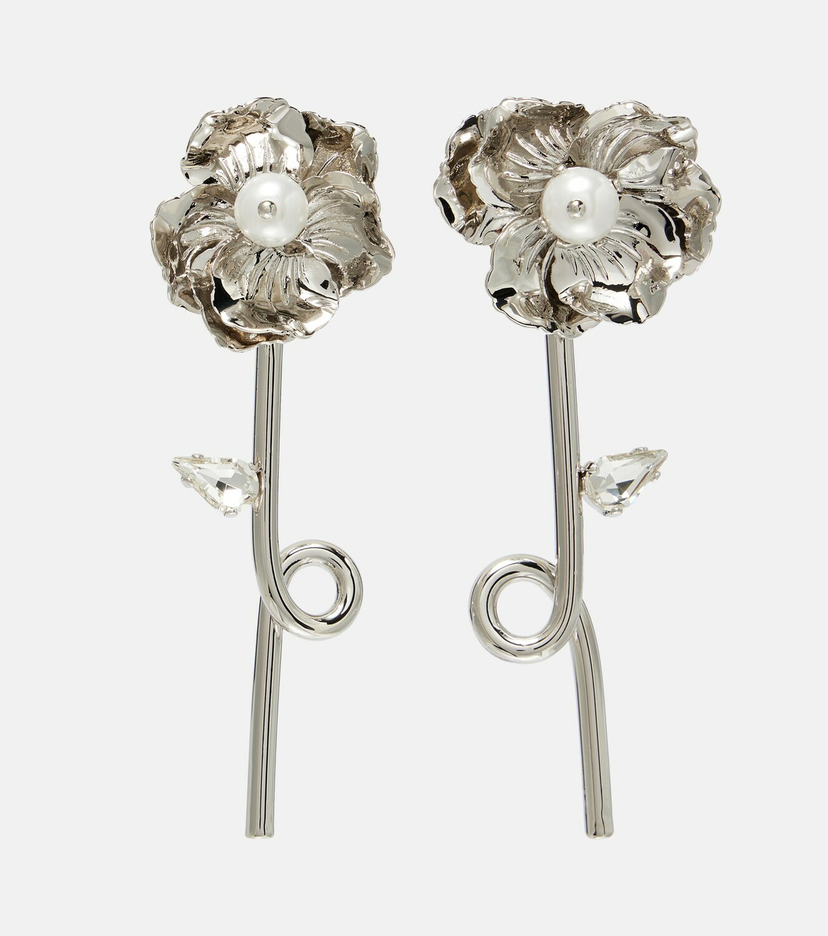 Simone Rocha Crystal-embellished faux pearl earrings