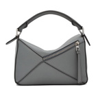Loewe Grey Small Puzzle Bag