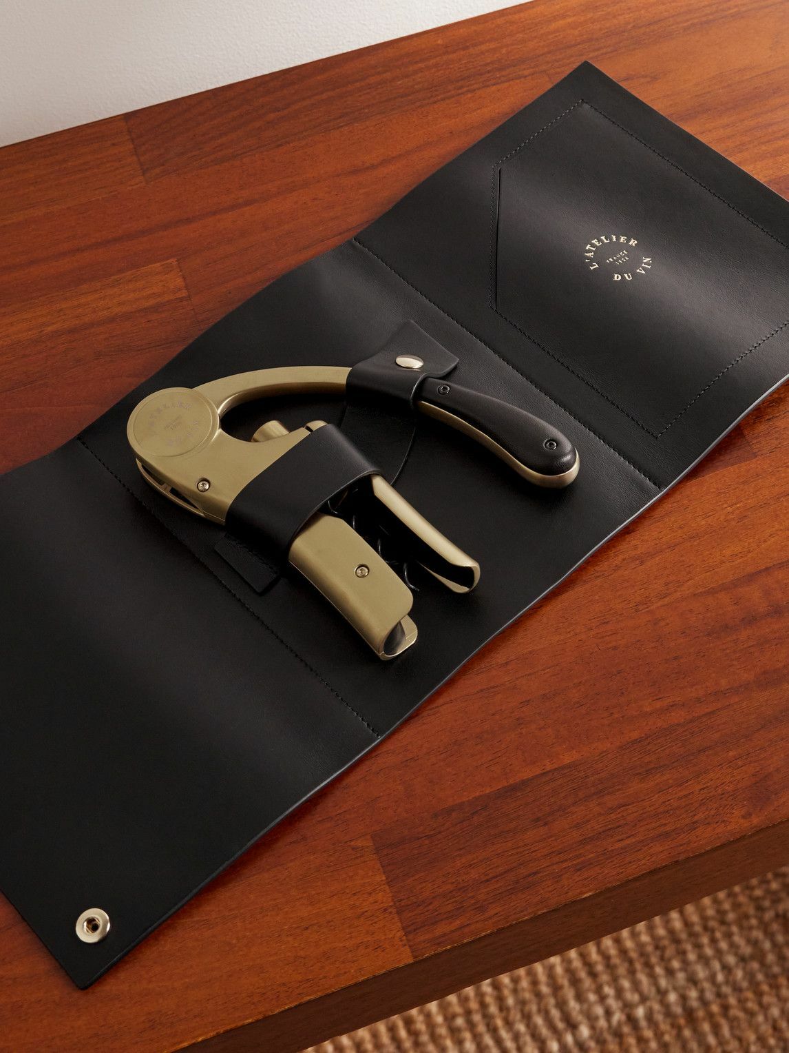 L'Atelier Du Vin - Oeno Motion Nomad Gold-Tone and Leather Corkscrew Set