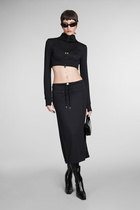 Courrèges Black Polyester Sweatshirt