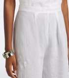 Eres Albatre embroidered linen wide-leg pants