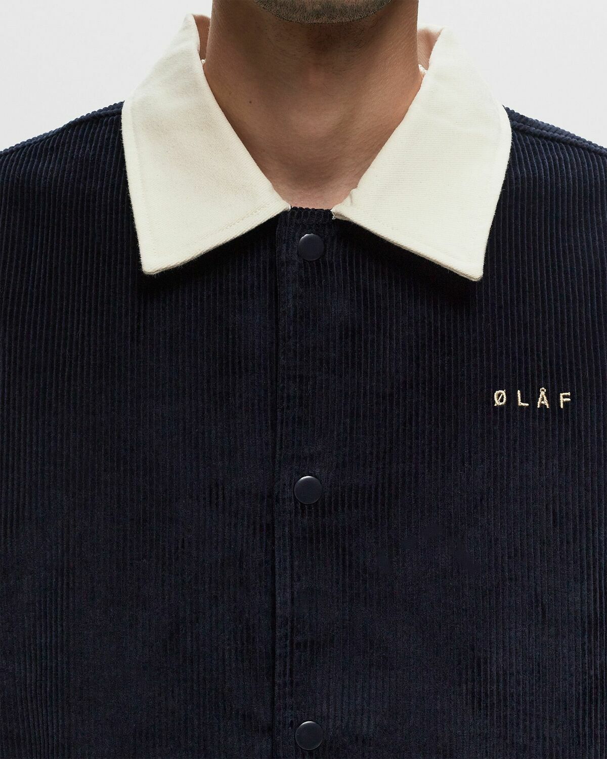 ølåf Corduroy Coach Jacket Blue Overshirts