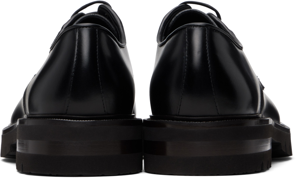 Ferragamo Black Lace Up Derbys