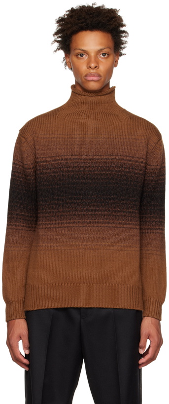 Photo: ZEGNA Brown Degradé Turtleneck