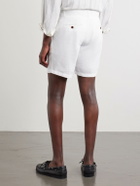 Mr P. - Straight-Leg Pleated Linen Shorts - White
