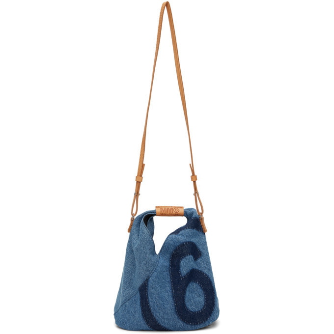 MM6 Maison Margiela Blue Denim Mini Japanese Tote MM6 Maison Margiela