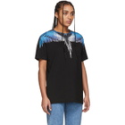 Marcelo Burlon County of Milan Black and Blue Wings T-Shirt