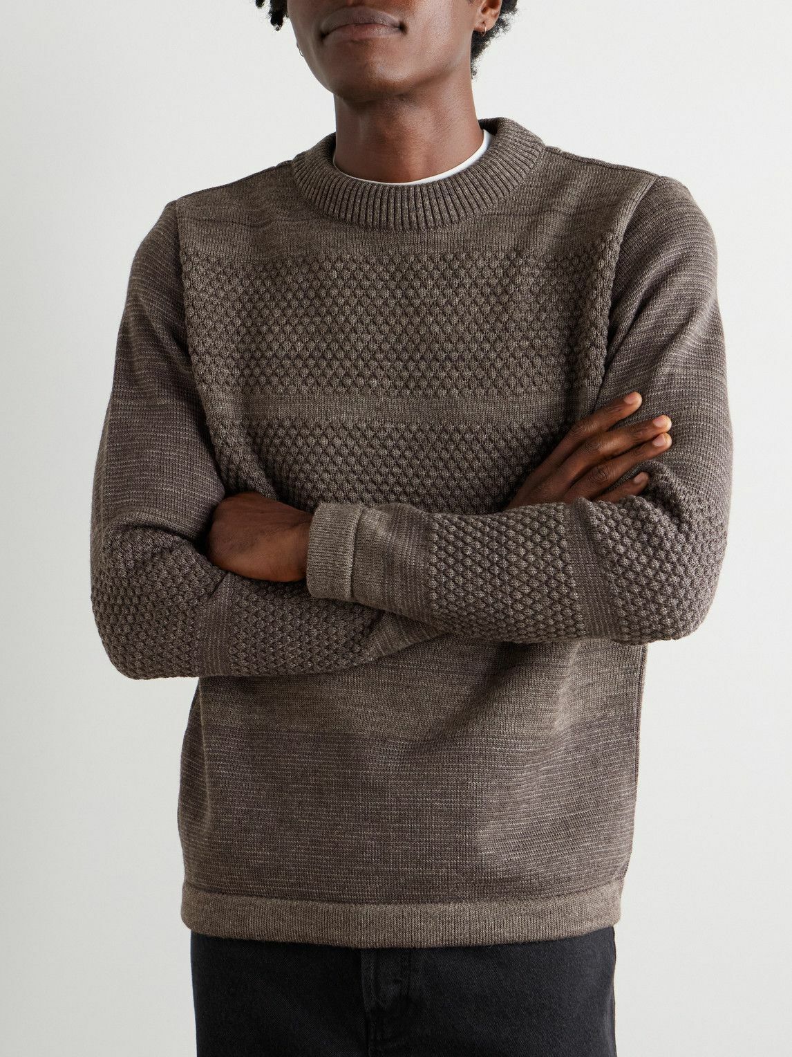 S.N.S. Herning - Fisherman Wool Rollneck Sweater - Brown
