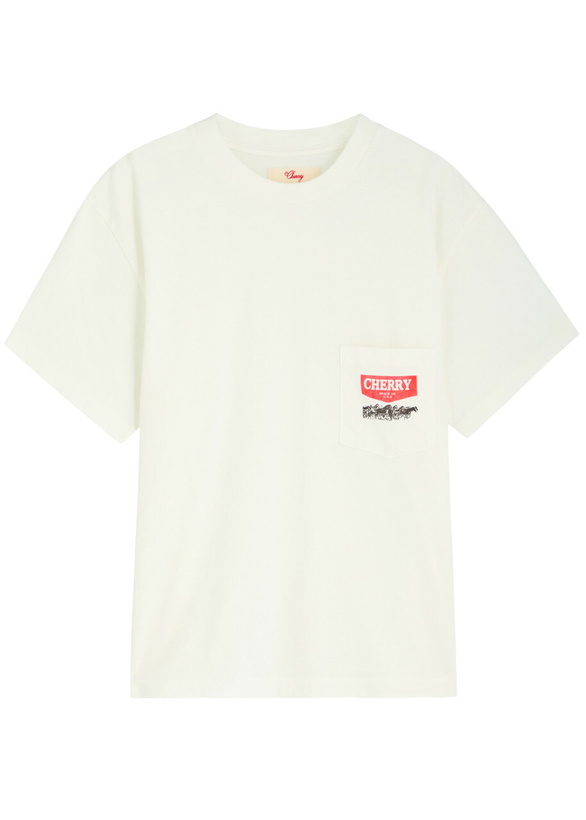 Photo: Cherry Los Angeles Western Printed Cotton T-shirt White