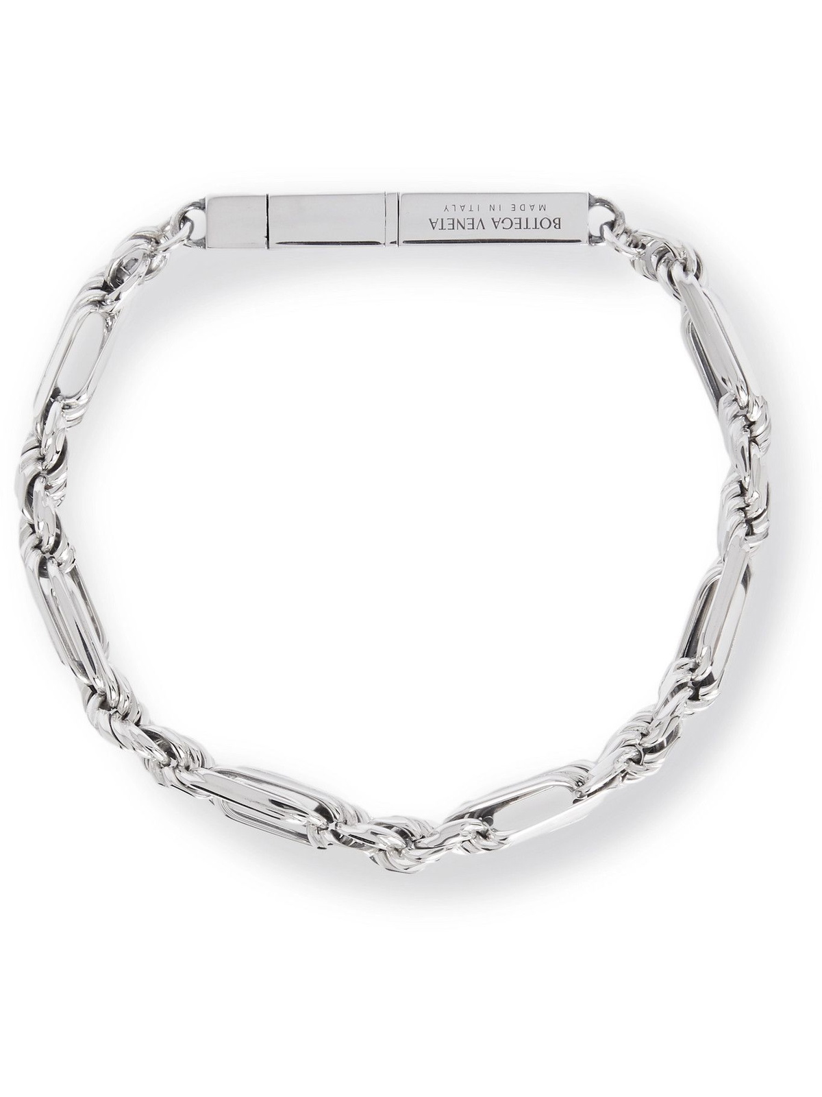 Bottega Veneta Sterling Silver Chain Bracelet - Men - Silver Jewelry