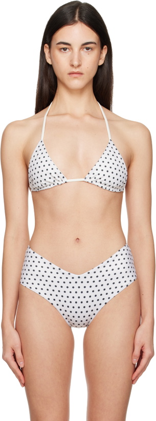 Photo: Belle Anna White & Black Estelle Bikini Top