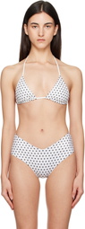 Belle Anna White & Black Estelle Bikini Top