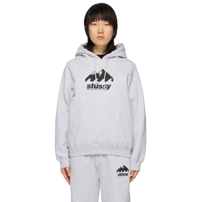 Stussy grå online hoodie