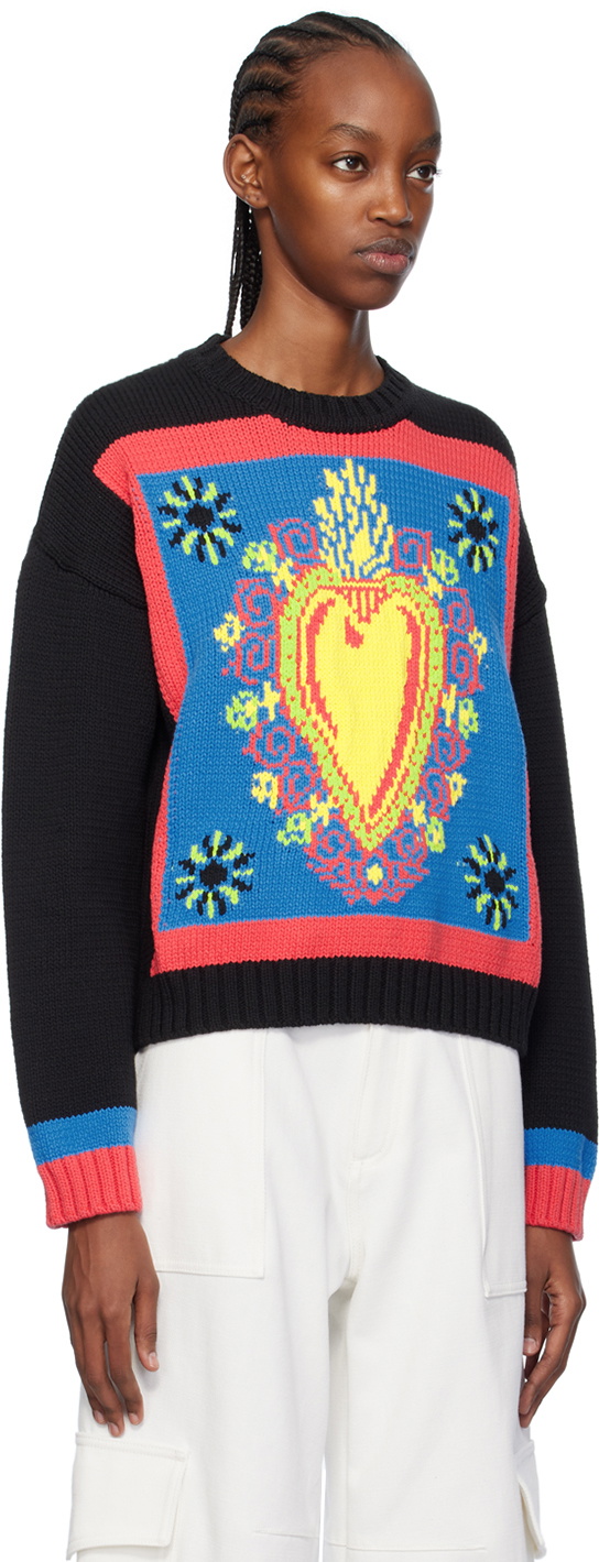 Moschino Black Intarsia Sweater