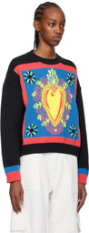 Moschino Black Intarsia Sweater
