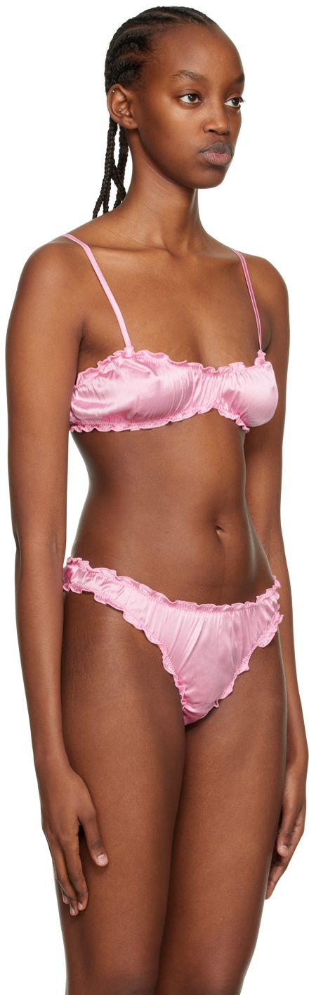 softandwet SSENSE Exclusive Pink Frilled Bra