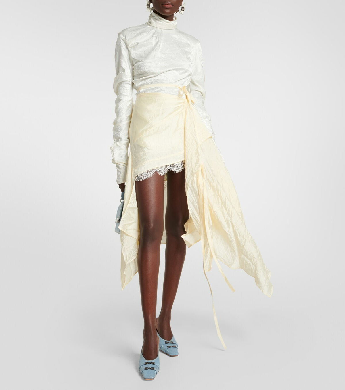 Acne Studios - Asymmetric silk-blend wrap skirt