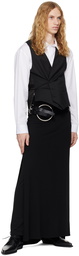 Ann Demeulemeester Black Ove Asymmetric Closure Waistcoat
