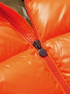 Moncler - Maya Logo-Appliquéd Quilted Shell Hooded Down Jacket - Orange