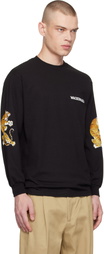 WACKO MARIA Black Crewneck Long Sleeve T-shirt