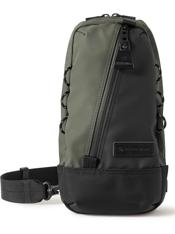 Photo: Master-Piece - Slick Canvas and Leather-Trimmed CORDURA Sling Backpack