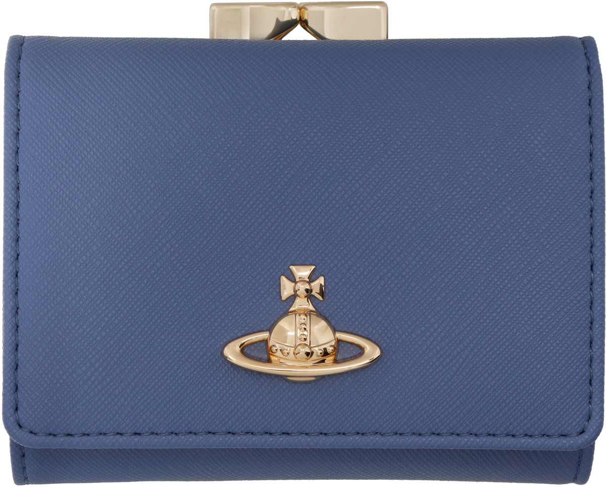 Vivienne Westwood Blue Small Frame Wallet Vivienne Westwood