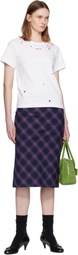 SHUSHU/TONG Purple Trumpet Hem Midi Skirt