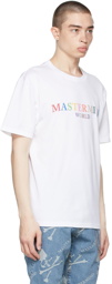mastermind WORLD White & Multicolor Logo T-Shirt