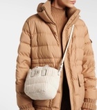 Moncler Caradoc logo corduroy crossbody bag