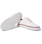 Thom Browne - Pebble-Grain Leather Sneakers - Men - White