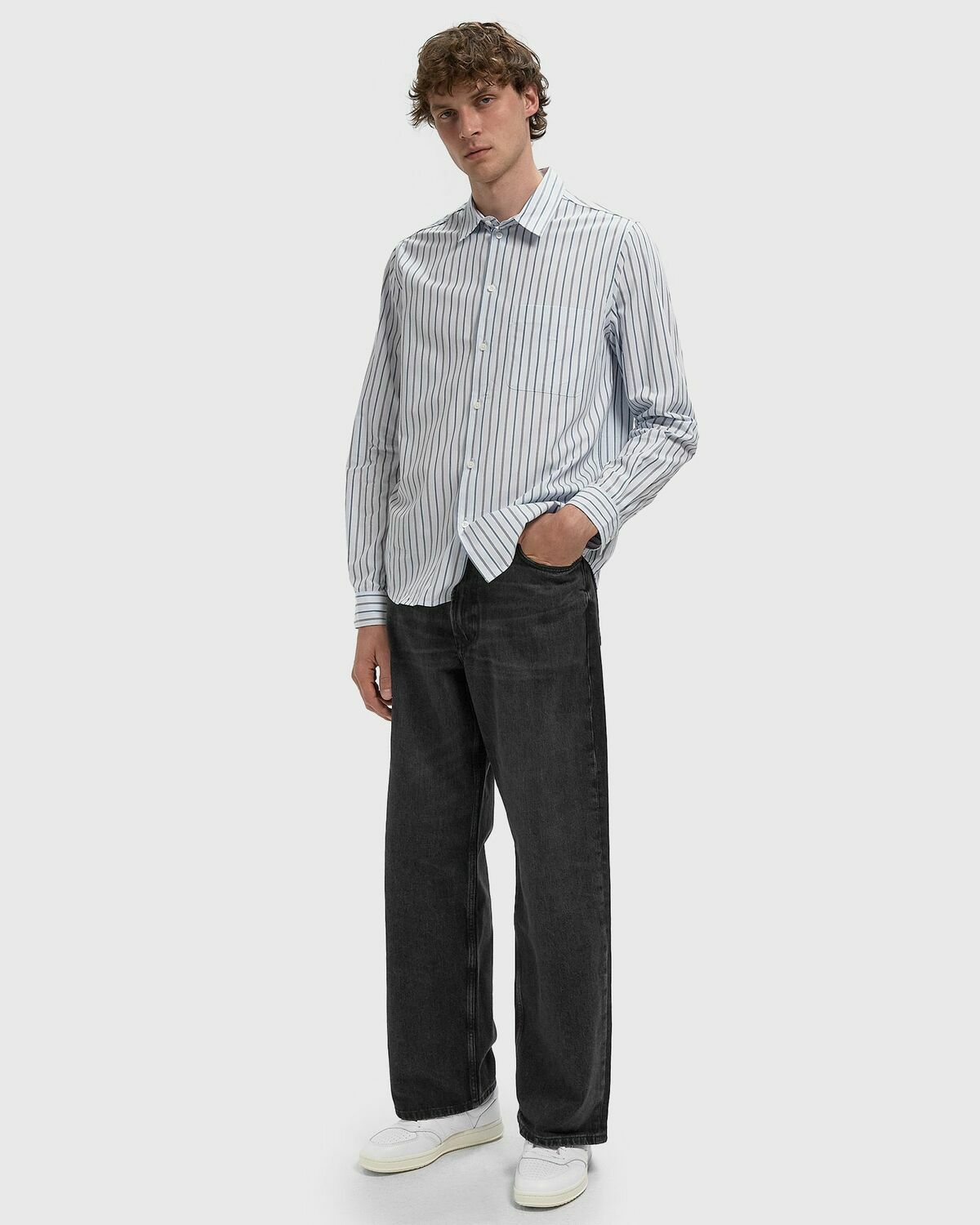 Samsøe & Samsøe SARYAN J SHIRT White Mens Longsleefe