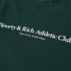 Sporty & Rich Athletic Club T-Shirt in Forest/White