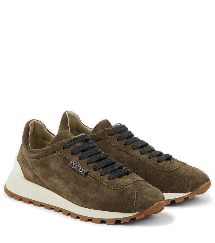 Photo: Brunello Cucinelli Suede sneakers