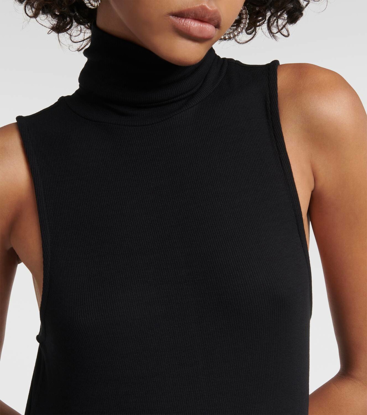 Frame Ribbed-knit turtleneck top